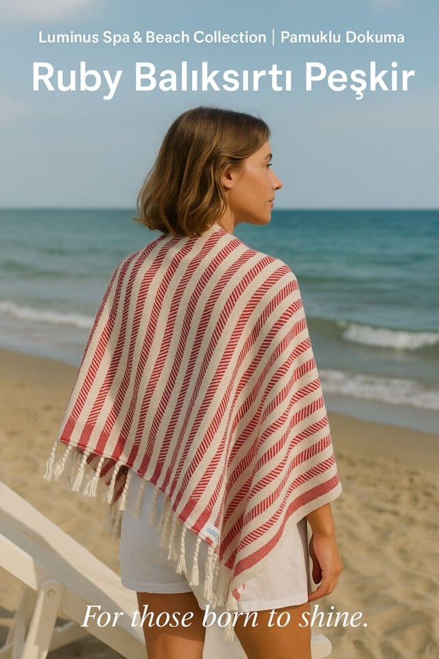 Luminus Spa&Beach Collection| Pamuklu Buldan Ruby Balıksırtı Peşkir